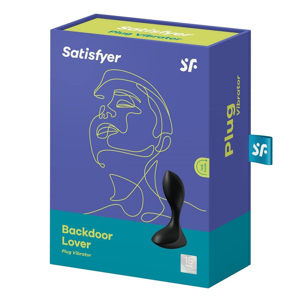 Чёрный вибромассажёр простаты Satisfyer Backdoor Lover - 14 см. (Цвет: черный)
