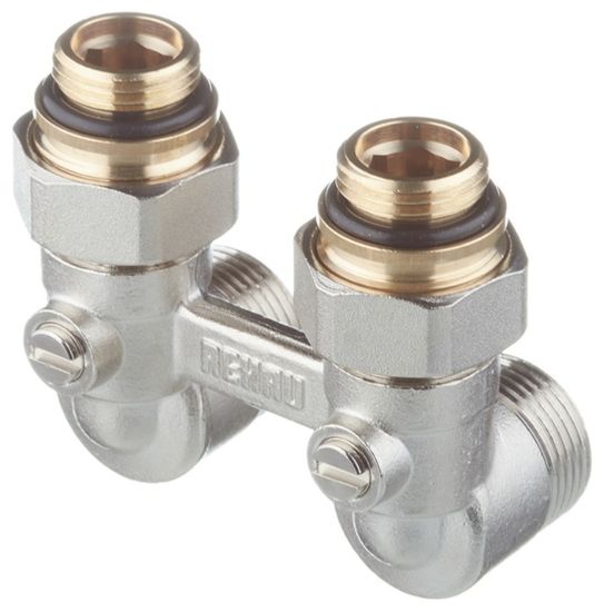 Узел нижнего подключения Rehau 1/2 - 3/4 угловой (арт. 12407373001)