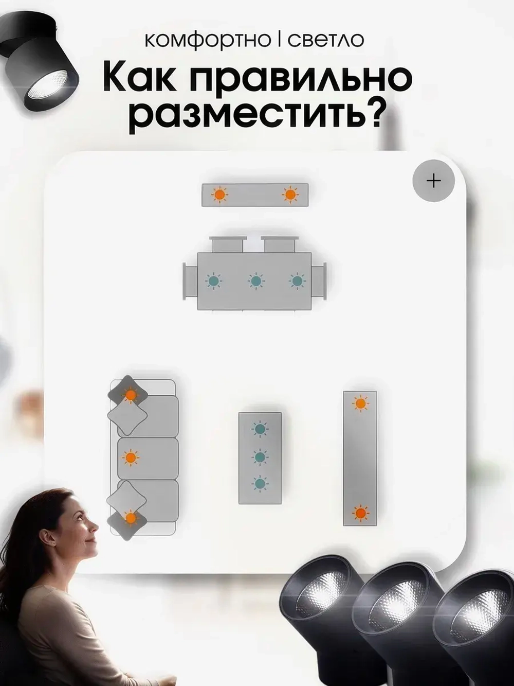 Спот светильник потолочно-настенный