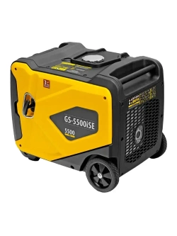 Генератор инверторный DENZEL GS-5500iSE, 5.5 кВт и 230 В, электростартер, 2 розетки и выход USB 5В, клеммы постоянного тока 12В и силовые клеммы, 94712
