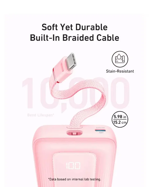 Высокоскоростное портативное зарядное устройство Anker Zolo 20000mAh, 30W (with cable Type-C) - Blue