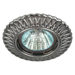 Светильник встраиваемый штампованный ЭРА ST4 CH/SS под лампу MR16 GU5.3 сатин серебро/хром