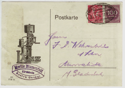 Почтовая карточка - Германия - 1923 г. Подписана, прошла почту