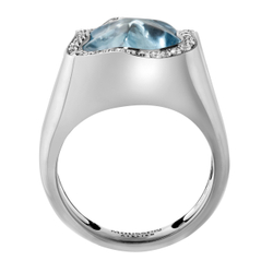 Кольцо с Аквамарином и Бриллиантами, R0030-66/1