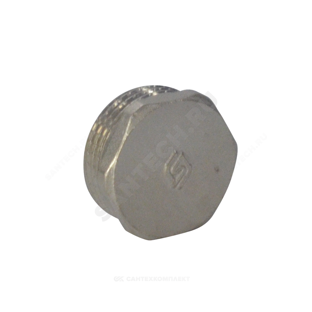 Заглушка латунь никель Ду 40 (1 1/2") НР SantechSystems
