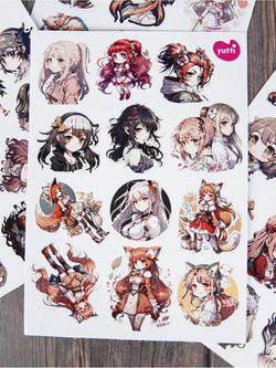 Наклейки аниме стикеры набор на телефон