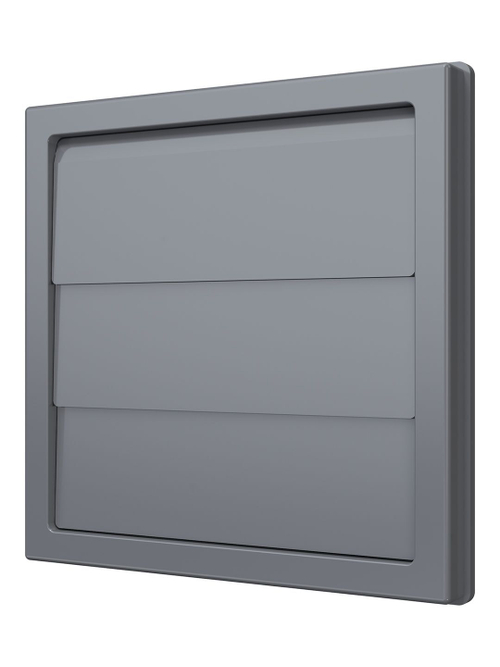 Выход стенной КФ фланец D100 жалюзи 150x150 ASA Gray ERA