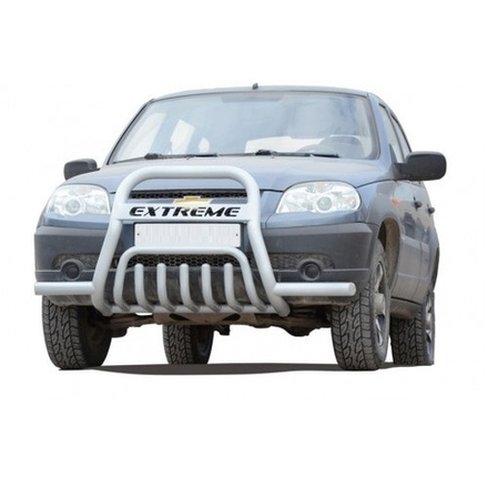 Передок Chevrolet Niva (03.2009 -) с защитой двигателя 'Низ с трубой с усами'