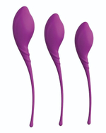 Набор из 3 фиолетовых вагинальных шариков PLEASURE BALLS & EGGS KEGEL EXERCISE SET (Цвет: фиолетовый)