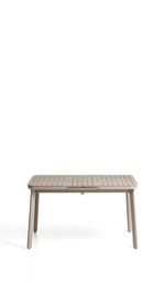 Раздвижной уличный стол Izola из алюминия с бежевой отделкой, 185 (235) x 100 см