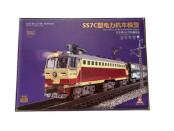 Железная дорога aole 22935 , модель электропоезда SS7 с двумя вагонами , размер путей 1.86 м на 1.03 м , в подарочной коробке