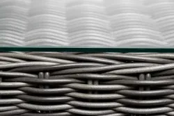 "Амароне" обеденная группа из искусственного ротанга на 6 персон, цвет графит