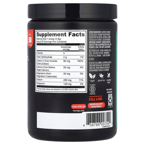 Vega, Sport, Восстановитель влаги, Лимон-лайм, 4,9 унц. (139 г)