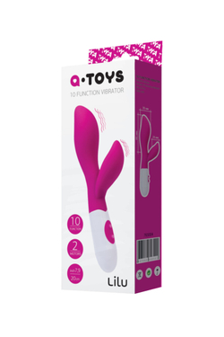 Вибратор с клиторальным стимулятором A-Toys by TOYFA Lilu, силикон, розовый, 20 см