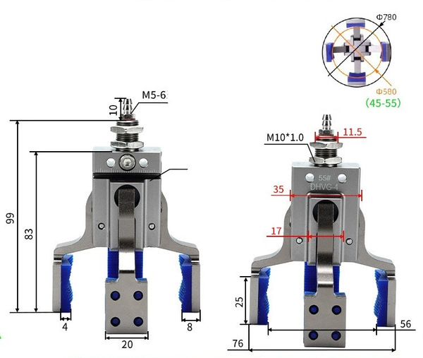 Jx4-dhvg-55 (with magnetic wiring and rubber pad)