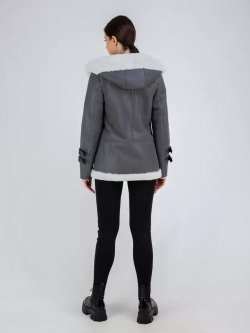 Дубленка авиатор натуральная с капюшоном