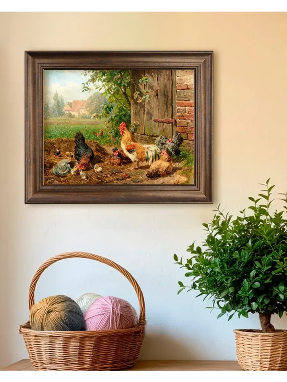 Картина интерьерная на холсте в раме 25*31 см