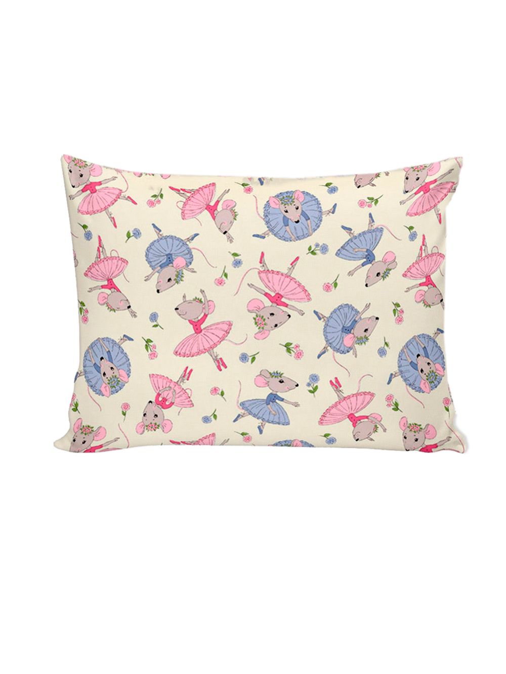 Постельное белье перкаль Сказка "Мышки-балеринки" 1,5-сп Наволочка 50х70 см 1 шт Простынь 150x215 см Пододеяльник 145x215 см