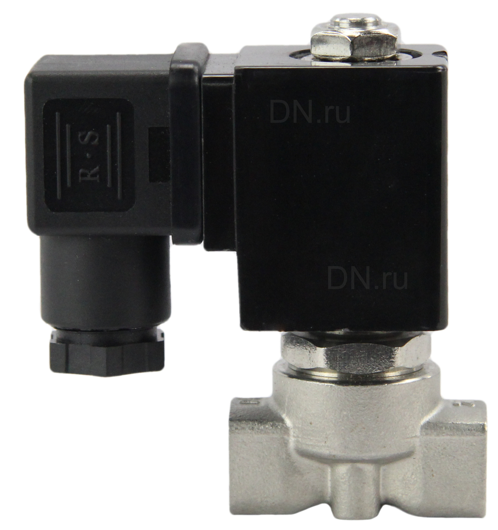 Two way normally closed with zero pressure differential electric solenoid valve Elephant VS2W-701 P-Z-NC PTFE G 110/220V, body material - stainless steel AISI 304, seal - PTFE, with coil YS-018 220V