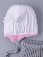 Шапка для девочки осенняя вязаная и снуд