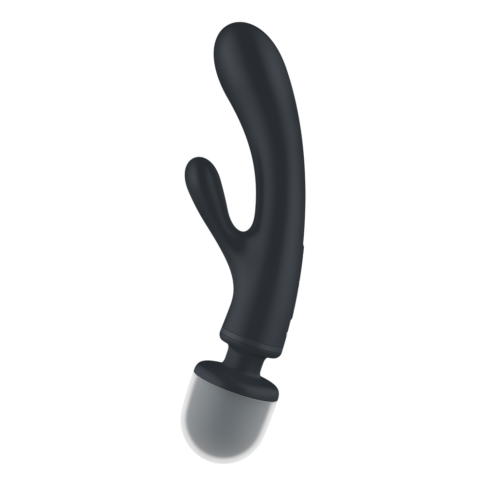 Вибратор-ванд 2 в 1 Satisfyer Triple Lover, серый