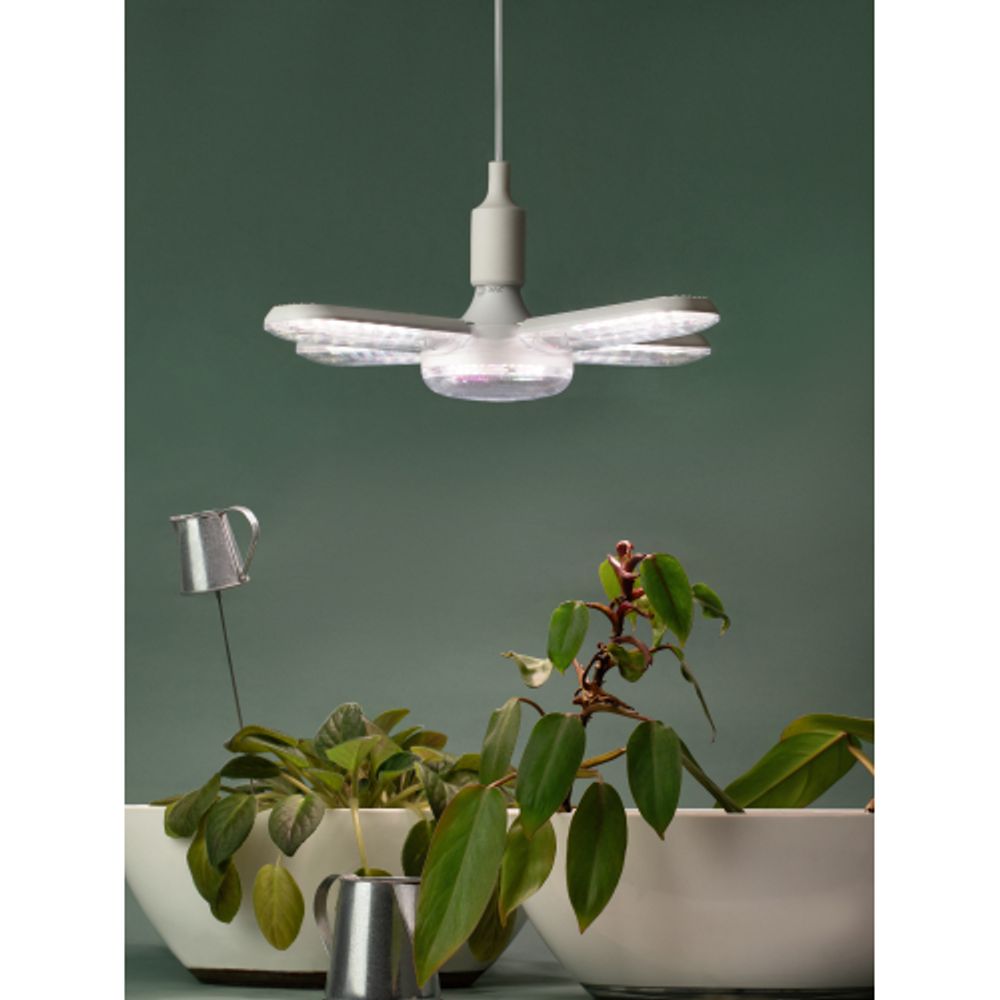 Фитолампа для растений светодиодная ЭРА GREEN LINE ФИТО-65W-PFR-E27-GR 5-ти лепестковая полного спектра 65 Вт Е27 | Фитолампы Е27