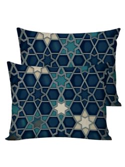 Постельное белье перкаль Сказка "Мозаика" евро Наволочка 50х70 см 2 шт Простынь на резинке 180x200 см Пододеяльник 200x215 см