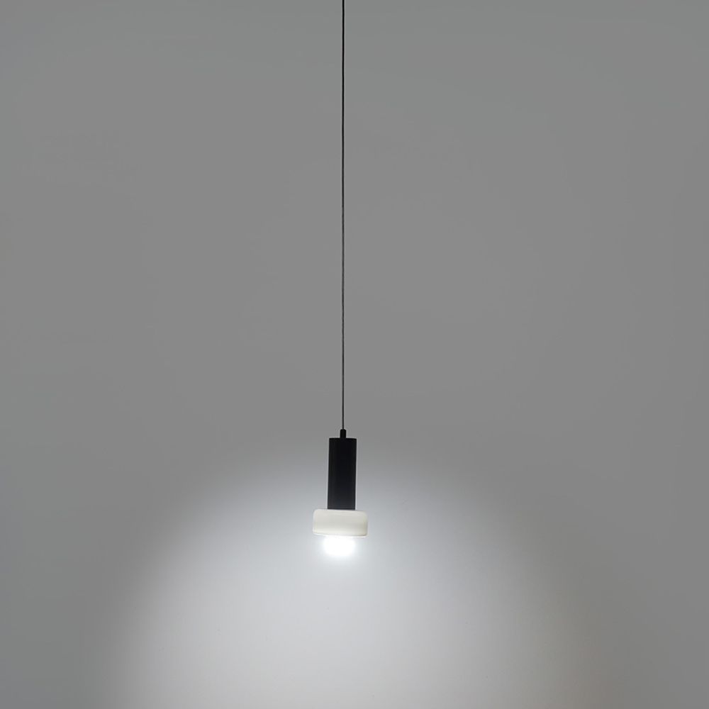 Светильник подвесной Fungus, Ø15х25 см, белый/черный