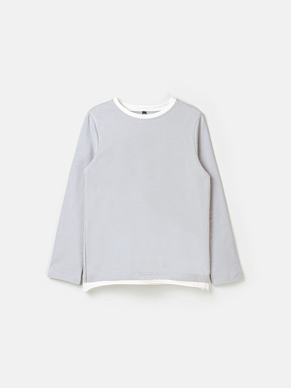 Лонгслив оверсайз "Туман" с контрастной отделкой 7+