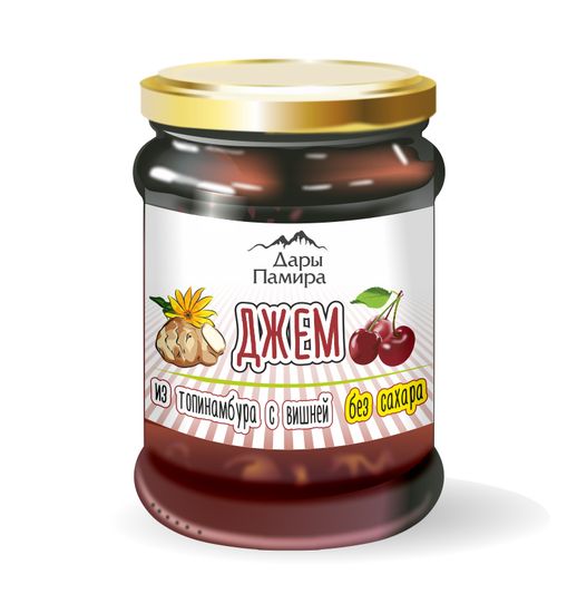 Джем из топинамбура с вишней, ст/б, 300г.
