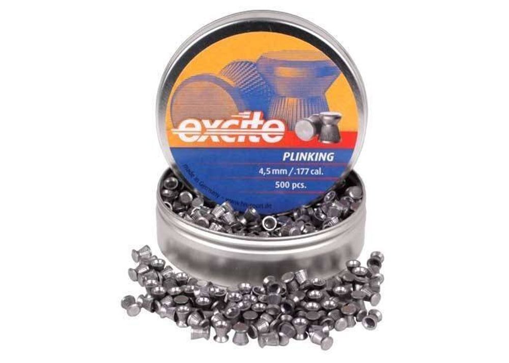 Пули пневматические H&amp;N Excite Plinking, кал. 4,5мм (0,48 гр.) (500 шт.)