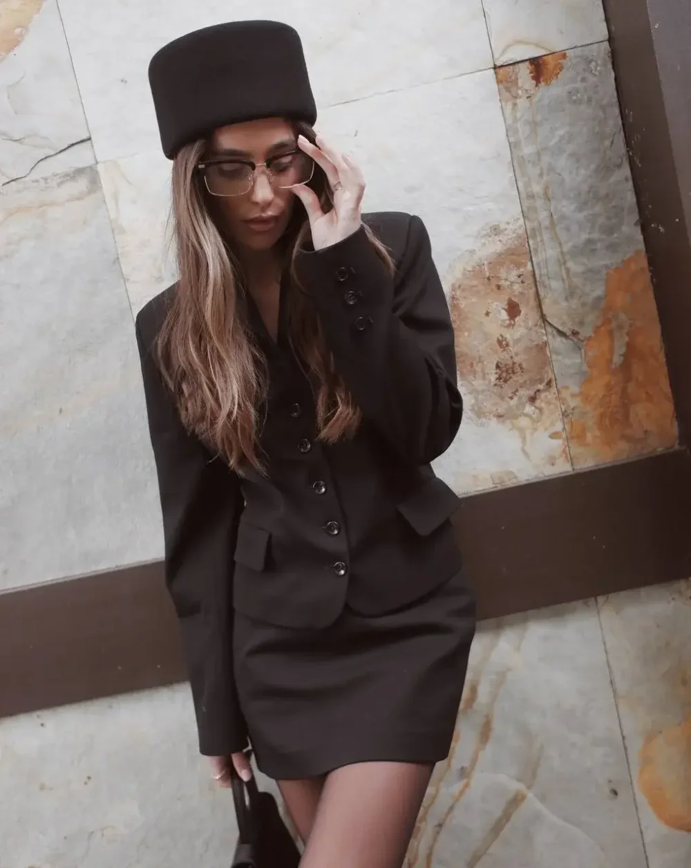 Жакет укороченный, Черный