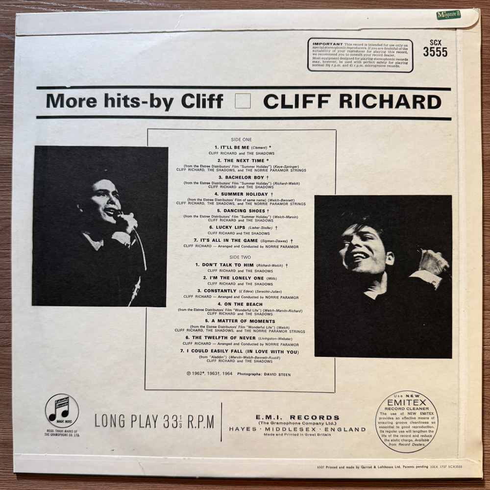 Cliff Richard ‎– More Hits - By Cliff (Англия) Т
