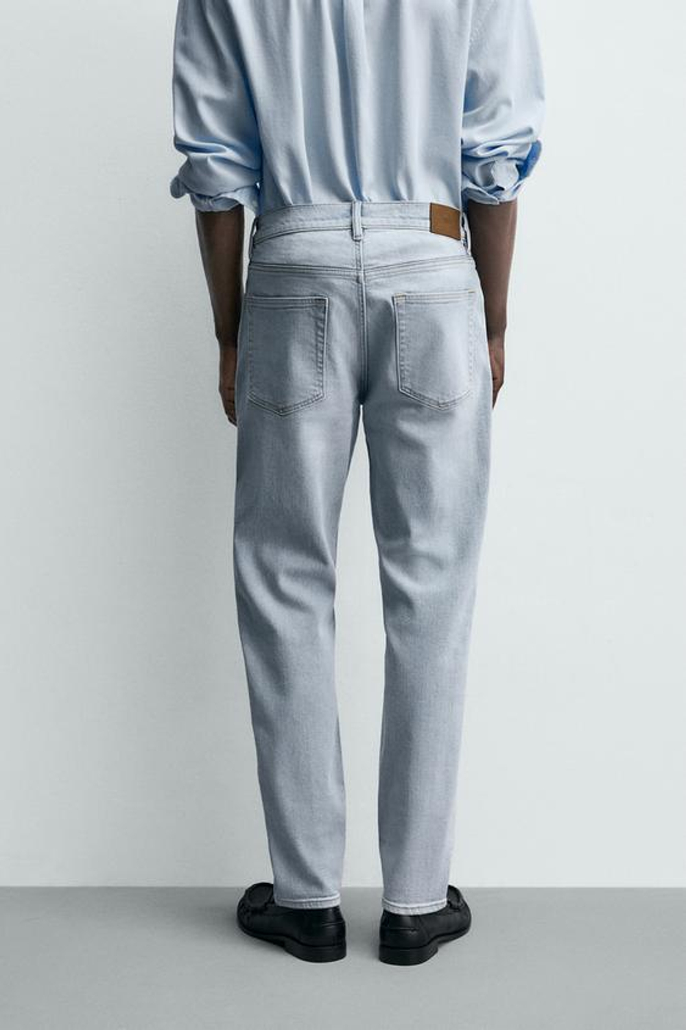 ZARA БАЗОВЫЕ ДЖИНСЫ SLIM FIT, НЕБЕСНО-ГОЛУБОЙ