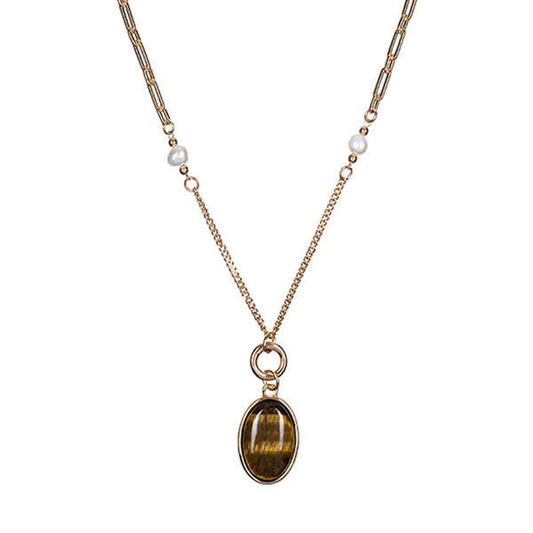 Колье Fiore Luna TIGER EYE LN5156 BR/G