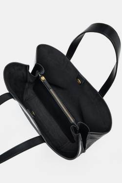 ZARA БОЛЬШАЯ СУМКА-ШОПЕР, СЕРЫЙ