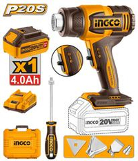 Фен аккумуляторный 20В 1хАКБ 4Ач и ЗУ SUPER INGCO HGLI20065 INDUSTRIAL