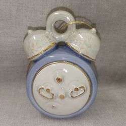 Фарфоровая ёлочная игрушка Будильник