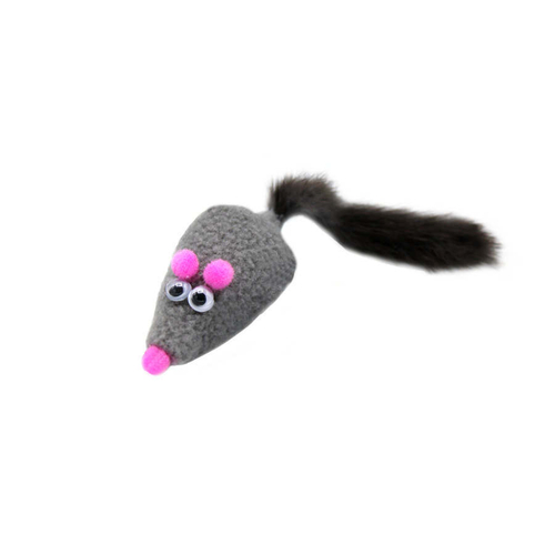 Gosi игрушка для кошек мышь с норковым хвостом