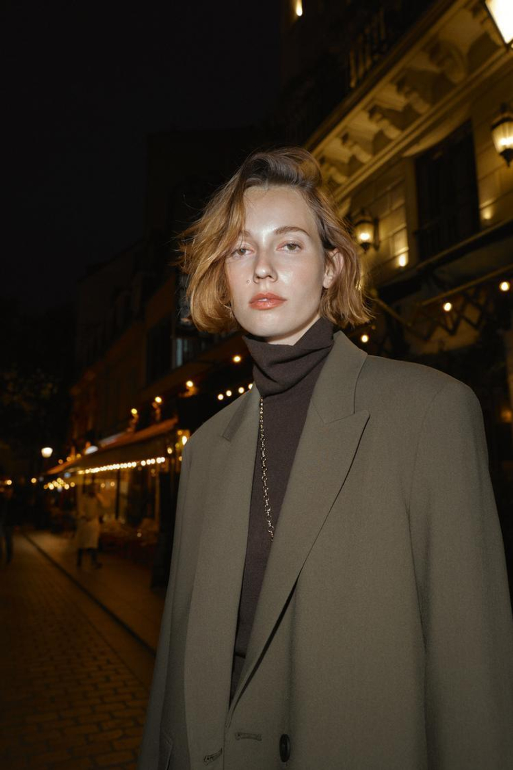 ZARA ДВУБОРТНЫЙ БЛЕЙЗЕР ОВЕРСАЙЗ, ХАКИ