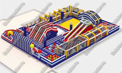 Надувной комплекс "Просторы для забав" 32,5*21,6*5 м