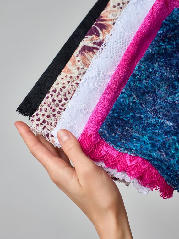 Ветошь кружева - 10 отрезов от 70 см до 1 метра (вышивка, реснички, эластичка)