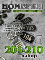 Номерки на ключи металл