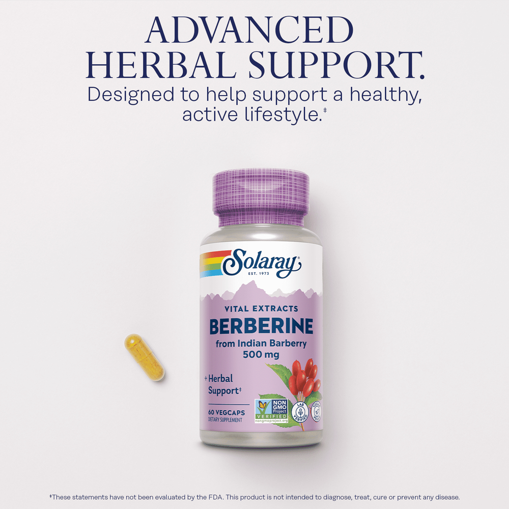 Solaray, Berberine, 500mg, 60 VegCaps
