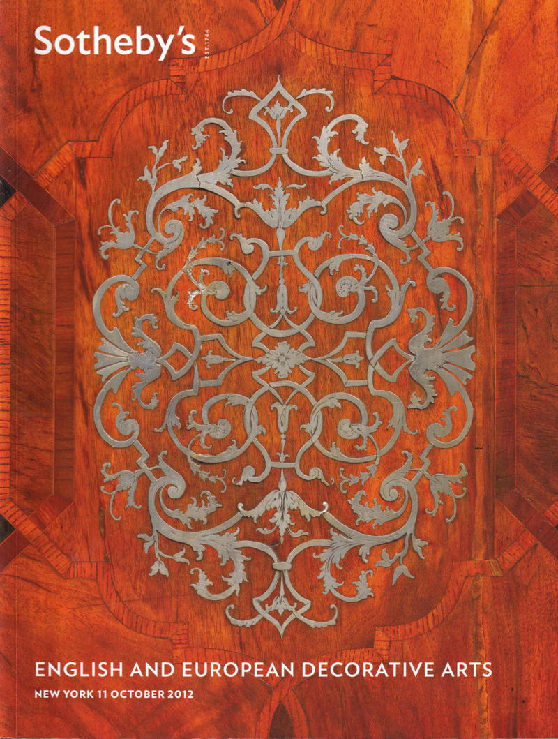 Каталог аукциона Sotheby's, Нью-Йорк, Английское и европейское декоративно-прикладное искусство от 11 октября 2012 года