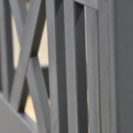 Кровать детская, 90х200, Джульетта, с бортиками, из массива дерева, серая, Dipriz