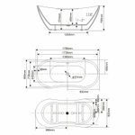 Акриловая ванна Swedbe Vita 178x80 8803 без гидромассажа