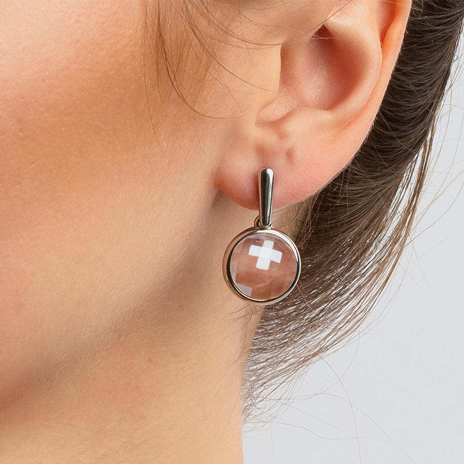 Серьги Possebon Quartz Rose A1993.9 R/S