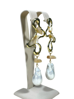 Серьги Морская история, Перламутр и Жемчуг