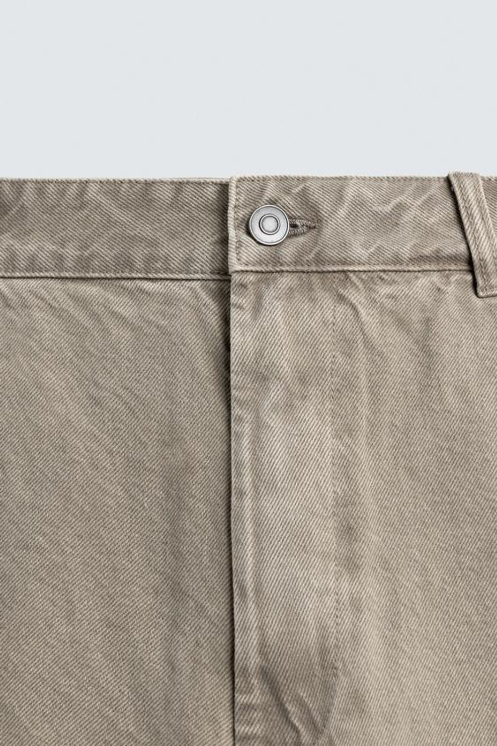 ZARA БРЮКИ BALLOON FIT С ЭФФЕКТОМ ПОТЕРТОСТИ, СВЕТЛО-ПЕСОЧНЫЙ